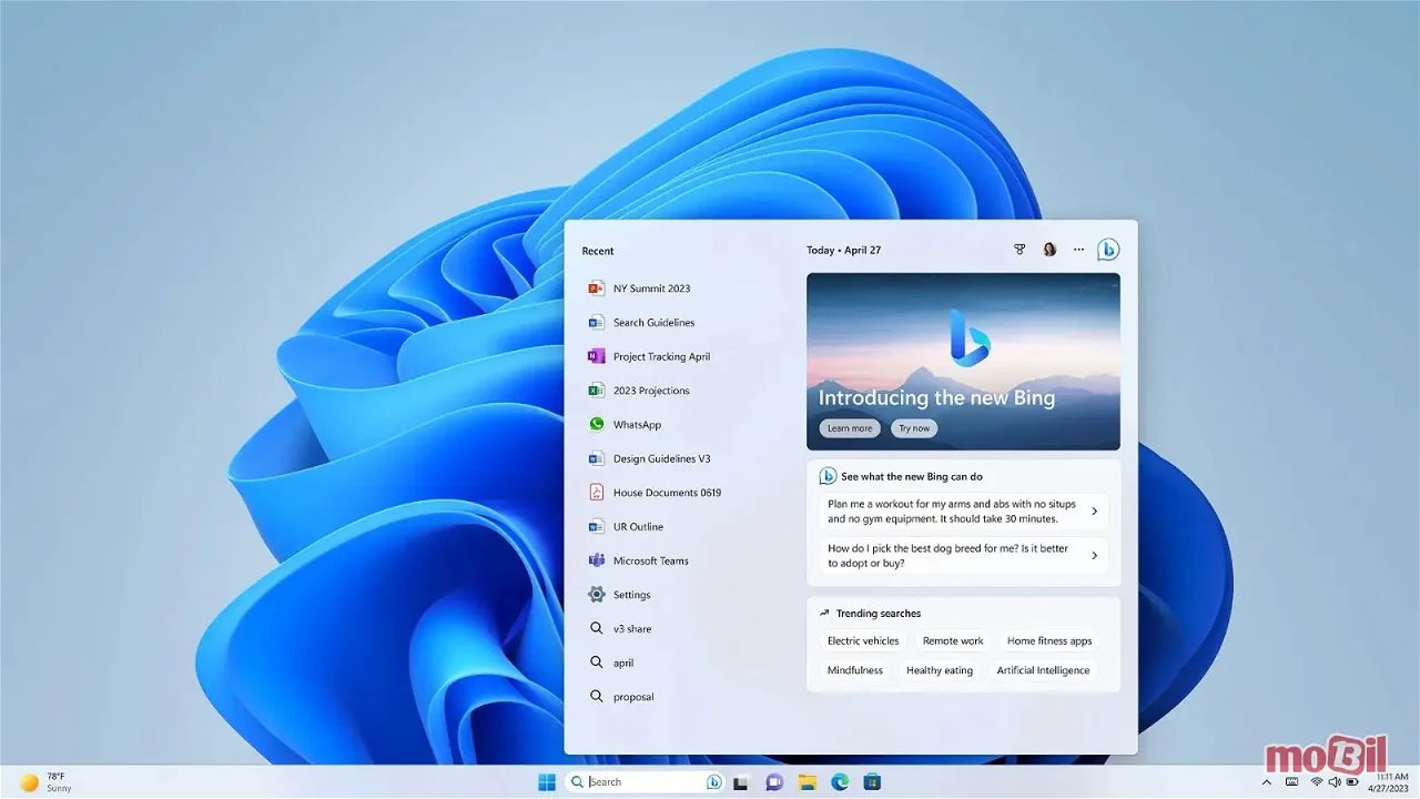 Desktop di Windows 11